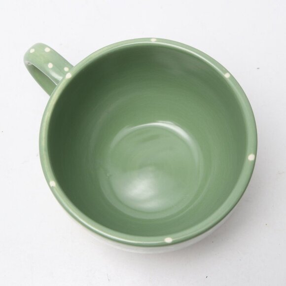 Vintage Hallmark Marjolein Bastin Snow Bird Ceramic Mug Dutch Artist Cup Green - Picture 5 of 8